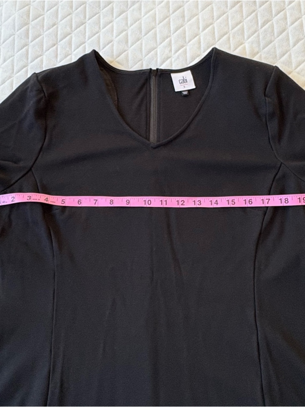 Cabi Boho Top Its A Party Ponte Long Flare Bell Sleeve Blouse Black Size Large - Picture 9 of 15